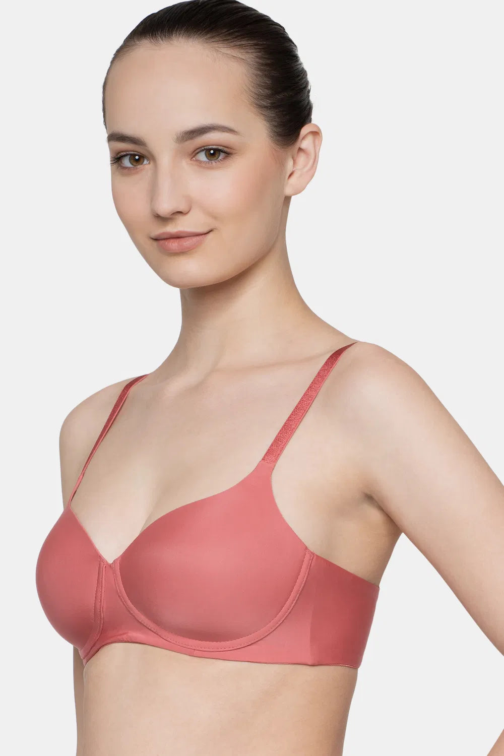 Triumph Melange Padded Wirefree T-Shirt Bra-Vintage Pink