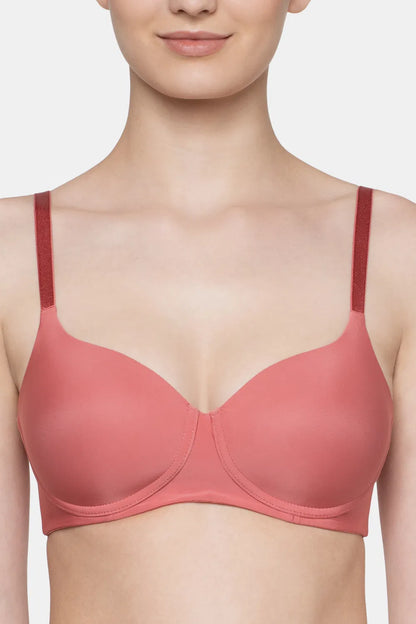 Triumph Melange Padded Wirefree T-Shirt Bra-Vintage Pink