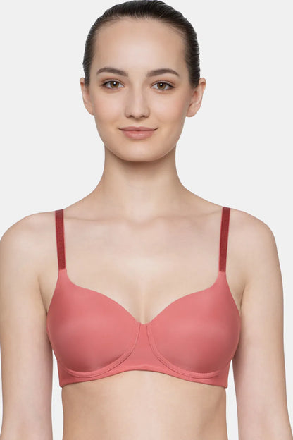 Triumph Melange Padded Wirefree T-Shirt Bra-Vintage Pink